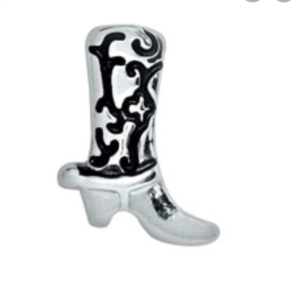 New Origami Owl Silver Tone Cowboy Boot Charm